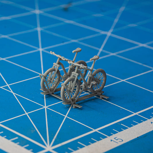 Par de bicicletas con soporte