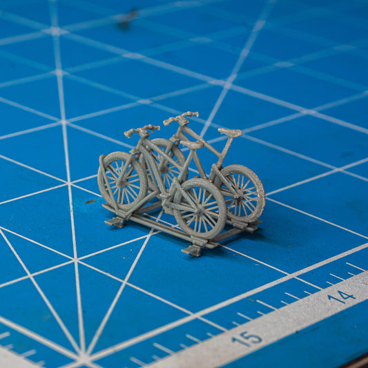 Par de bicicletas con soporte